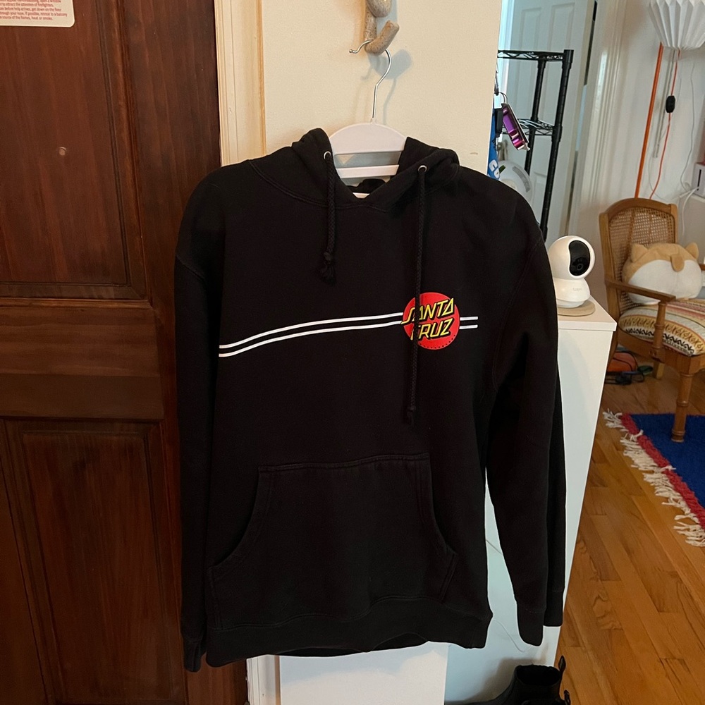 Santa Cruz Skateboards Black Striped Sweatshirt